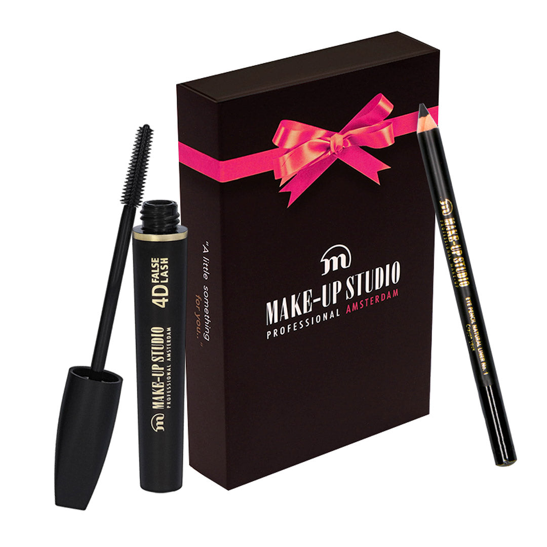 Eye Pencil Natural Liner + Mascara 4D False Lash Effect Extra Black Giftbox